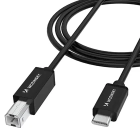Wozinsky WKDDY2S USB-B - USB-C kabelis 2m - melns