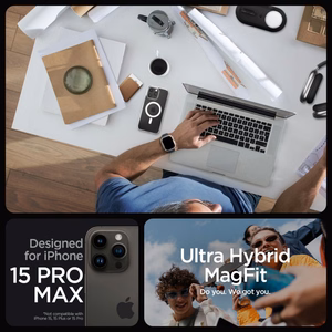 Viedtālruņa apvalks Spigen Ultra Hybrid Magnētiskais MagSafe iPhone 15 Pro Max - balts (m)