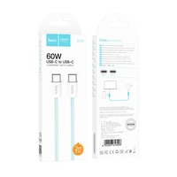 USB kabelis Hoco X104 60W USB-C uz USB-C 2.0m, balts