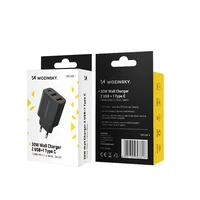 Wozinsky CWCUCUCB 30W USB-C / 2 x USB-A sienas lādētājs - melns