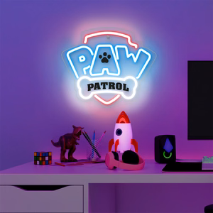 Piekarināms Paw Patrol LED neona gaismeklis uz organiskā stikla – logotips OW-130146