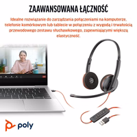 HP Poly BW 3220 stereo USB-C austiņas +USB-C/A