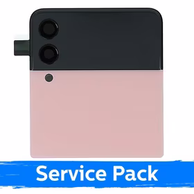 LCD displejs saderīgs ar Samsung F711 Z Flip3 (OUTER) ar rāmi / Rozā / (Service Pack)