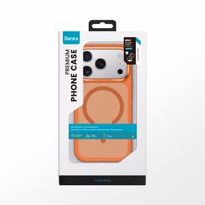 Benks Magnetic Mist Case Metal Frame (A070) for Iphone 17 Pro Max orange (Camera Control Button)