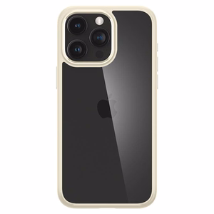 Spigen Crystal Hybrid viedtālruņa apvalks iPhone 15 Pro Max - caurspīdīgi bēšs