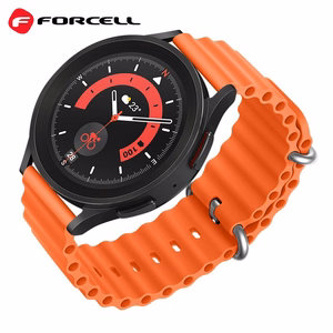 FORCELL F-DESIGN FS01 siksniņa SAMSUNG pulkstenim 22 mm oranža