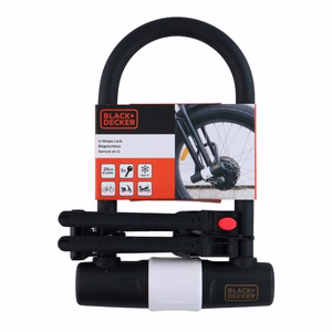 BLACK+DECKER U veida velosipēda slēdzene, 14 × 25 cm