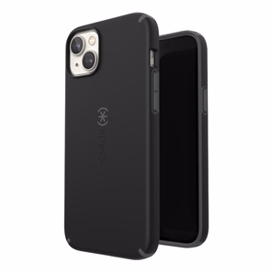 Speck CandyShell Pro + MagSafe vāciņš ierīcei iPhone 14 Plus, ar Microban pretmikrobu aizsardzību, “Black / Slate Grey” krāsu kombinācija