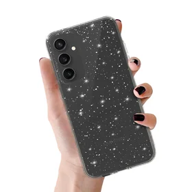 Kristāla mirdzošs viedtālruņa apvalks Samsung Galaxy S23 FE sudraba