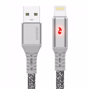 USB Cable Dudao "L7xL" Grey "Lightning" 100cm with led indicator (up to 3A)