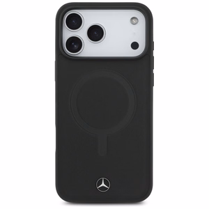 Mercedes Plain Smooth Leather MagSafe Чехол для iPhone 17 Pro Max - чёрный