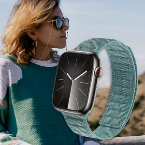 Crong Melange magnētiska siksniņa Apple Watch 44 / 45 / 46 / 49 mm, tirkīza melanža