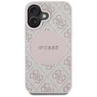 Guess 4G Circle Classic Logo MagSafe iPhone 16 apvalks - rozā