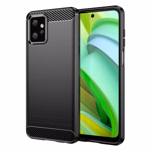 Oglekļa apvalks Motorola Moto G Power 2023 elastīgs silikona oglekļa pārsegs melns