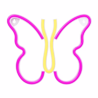 Neon LED Light BUTTERFLY rozā NNE03 Neolia