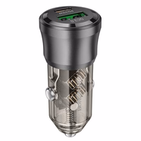 Auto lādētājs Borofone BZ25 38W USB-C/USB-A melns