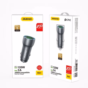 Car Charger Dudao "R4+" Grey 18W (3xQC3.0)