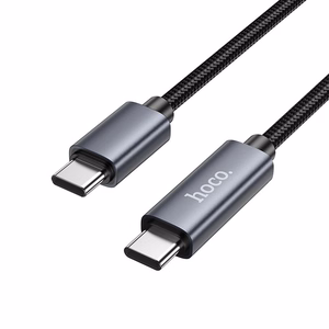 Cable USB C to USB C Hoco 3A 60W with display 1 m X112 black