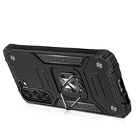 Wozinsky Ring Armor viedtālruņa apvalks Samsung Galaxy S23 bruņu apvalks ar magnētisku turētāju un gredzenu melns