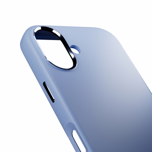 Чехол Puro Icon Mag Pro Liquid Silicone для iPhone 17, совместимый с MagSafe, с защитой камеры и алюминиевыми кнопками - синий