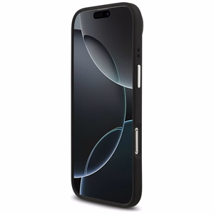 Guess Grained Big 4G Classic Logo viedtālruņa apvalks iPhone 17 Air - melns