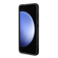 Guess 4G Metal Gold Logo viedtālruņa apvalks Samsung Galaxy S24 - melns