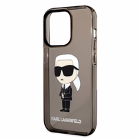 Karl Lagerfeld Ikonik Karl viedtālruņa apvalks iPhone 14 Pro Max - melns