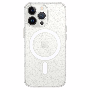 TEL PROTECT MagSilicone Caurspīdīgs Viedtālruņa apvalks Iphone 15 Pro Max ar spīdumiem