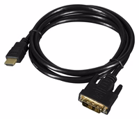Lanberg CA-HDDV-10CC-0018-BK video adaptera kabelis 1.8 m HDMI Type A DVI-D melns