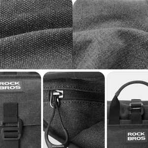 Rockbros H46 daudzfunkcionāla velosipēda soma-mugursoma sēdeklim vai stūrei – krāsa: pelēka