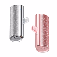 VEGER portatīvais lādētājs 5000 mAh ar iebūvētu savienotāju Lightning PD QC3.0 2,4A 12W PlugOn (W0573P) violeta