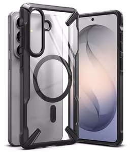 Ringke Fusion X Magnetic MagSafe Maciņš for Samsung Galaxy S26+ - Clear melns