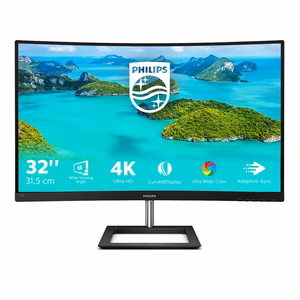 Philips E Line 328E1CA/00 monitors 80 cm (31,5") 3840 x 2160 pikseļi 4K Ultra HD LCD melns