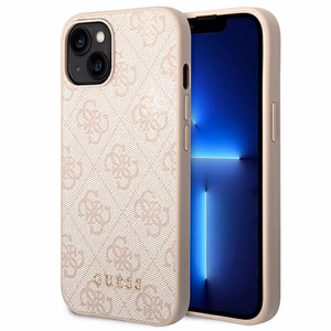 Guess GUHCP14MG4GFPI iPhone 14 Plus 6.7" rozā maciņš 4G Metal Gold Logo