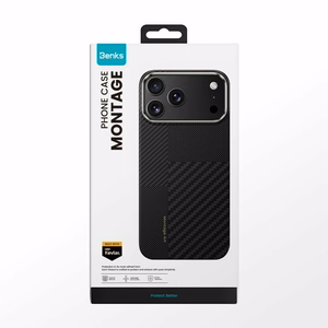 Benks Montage magnētiskais Armor Air Kevlar viedtālruņa apvalks ar metāla rāmi 600D+1500D (MB69) Iphone 17 Pro melns
