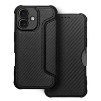 RAZOR grāmatas tipa viedtālruņa apvalks IPHONE 16 Plus melns