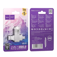 HOCO zibatmiņa USB A + Type C UD10 32GB USB3.0