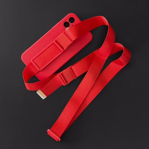 Rope чехол гелевый чехол с цепочкой-ремешком для сумки iPhone 13 Pro розовый