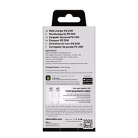 SBS TETRPD20W 20W USB-A USB-C sienas lādētājs ar Power Delivery - balts