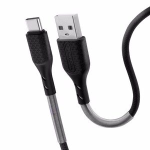 FORCELL F-ENERGY Carbon CB-02A kabelis USB A uz Type C QC4.0 5A 60W 1 m melns
