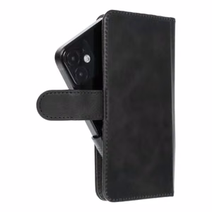 Universālais viedtālruņa apvalks grāmatas stila izmēra S iPhone 12 / 13 / SAMSUNG S6 / A5 2016 / XCOVER 4 / S22 / HUAWEI P8 2017 melns