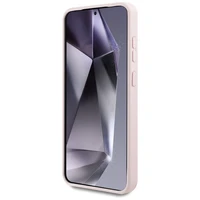 Karl Lagerfeld silikona grafiti Ikonik logotips ar magnētisko Samsung Galaxy S25 viedtālruņa apvalks rozā