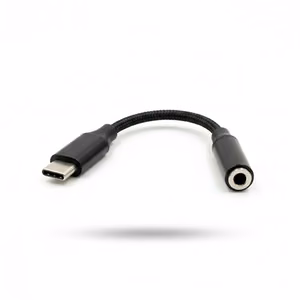 Vakoss TC-5681 austiņu adapteris, USB-C–3,5 mm mini-jack, melns