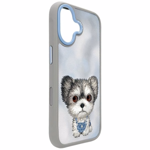 Nimmy Big Eyed Pet 2.0 suņa viedtālruņa apvalks iPhone 17 - pelēks