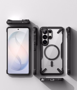 Ringke Fusion X Magnetic MagSafe Maciņš for Samsung Galaxy S26 Ultra - Clear melns