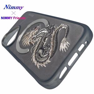 Nimmy Dragon Magnētiskais iPhone 16 apvalks - pelēks
