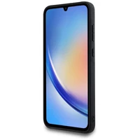 Guess 4G Big Metal Logo viedtālruņa apvalks Samsung Galaxy A35 - rozā