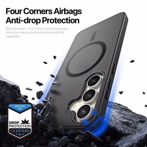 DUX DUCIS apvalks YIND saderīgs ar Magnētisko SAMSUNG S25 FE melns