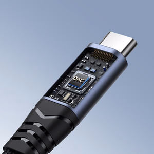 2‑in‑1 audio adapteris Joyroom SY-C02 Type-C uz 3.5mm + Type-C (melns)