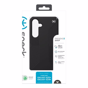 Speck Presidio2 Grip vāciņš ierīcei Samsung Galaxy S25+ / S24+, melns / slānekļa pelēks